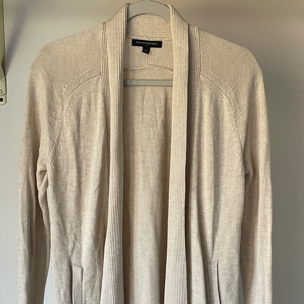 Banana Republic Beige Women's long Cardigan